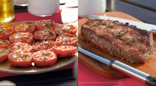 Bistecca di manzo con pomodori arrosto ricetta Benedetta Rossi da Fatto in casa per voi