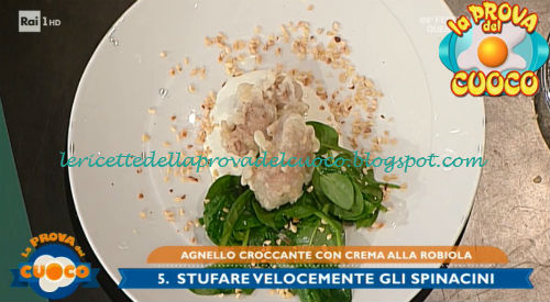 Bocconcini croccanti di Agnello e salsa alla Robiola ricetta Alessandro Boglione da Prova del Cuoco