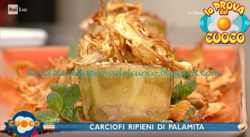 Carciofo ripieno di palamita ricetta Marco Claroni da Prova del Cuoco