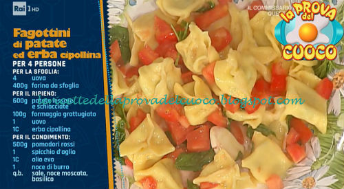 Fagottini di patate ed erba cipollina ricetta Alessandra Spisni da Prova del Cuoco