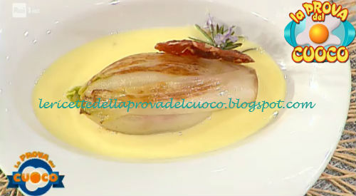 Indivia belga ripiena di Salame con Fonduta ricetta Diego Bongiovanni da Prova del Cuoco