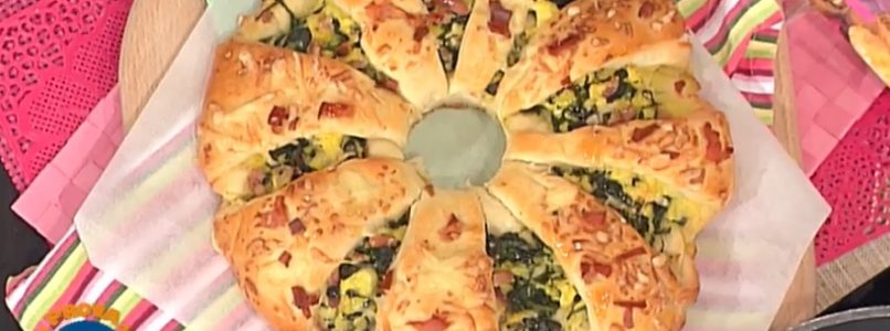 La prova del cuoco | Ricetta corona con gli spinaci di Natalia Cattelani