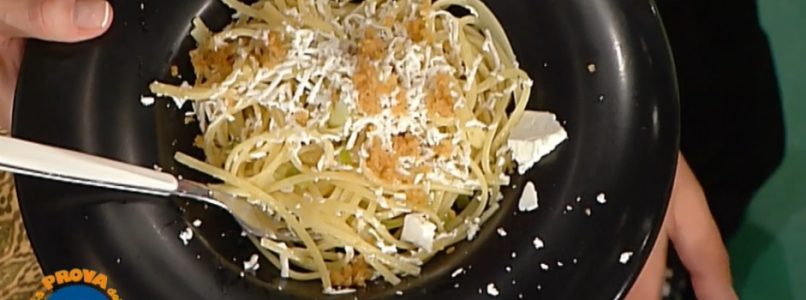 La prova del cuoco | Ricetta linguine con lardo porri e ricotta salata di Diego Bongiovanni