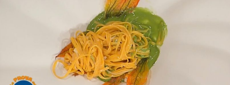 La prova del cuoco | Ricetta tagliolini in fiore porri e zucchine di Gaetano Trovato