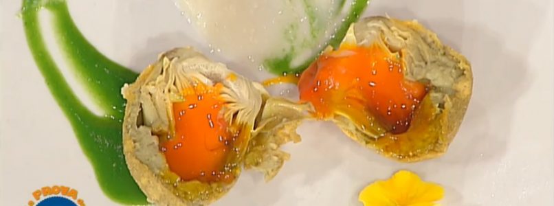 La prova del cuoco | Ricetta uovo di carciofo con salsa di topinambur di Sandro Serva