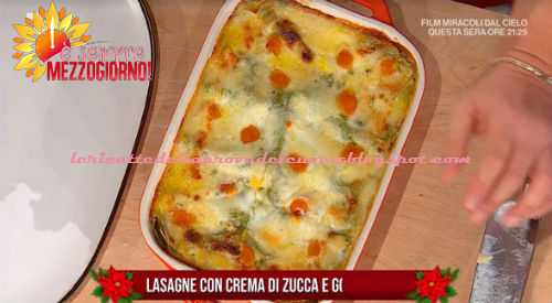 Lasagne con crema di zucca e gorgonzola ricetta Daniele Persegani