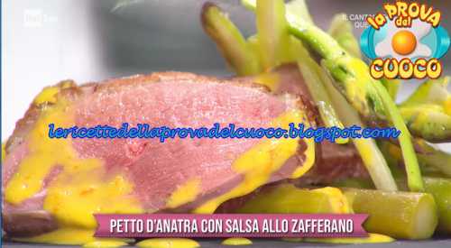 Petto d'anatra con salsa allo zafferano ricetta Francesca Marsetti