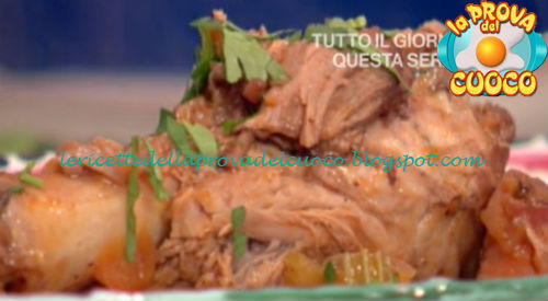 Stinco di maiale in umido con fagioli ricetta Marco Bottega